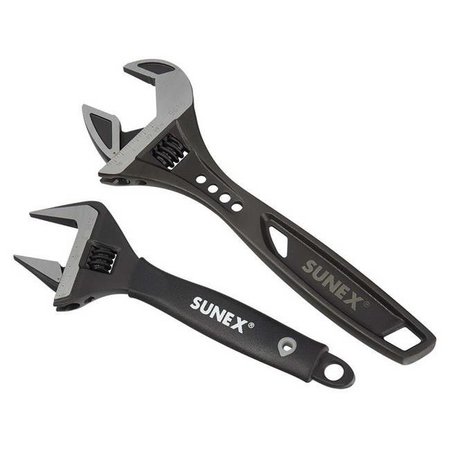 SUNEX Sunex Tools SUU-9617 10 in. Tactical & 8 in. Wide Jaw - Adjustable Wrench Set - 2 Piece SUU-9617